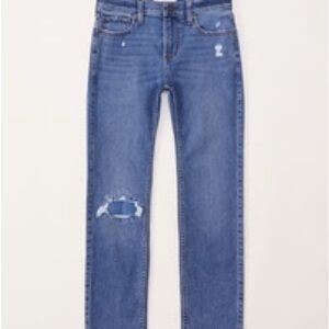 A+F Blue Skinny Distressed Jeans 7/8